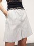 Pinstripe linen lurex shorts image number 2