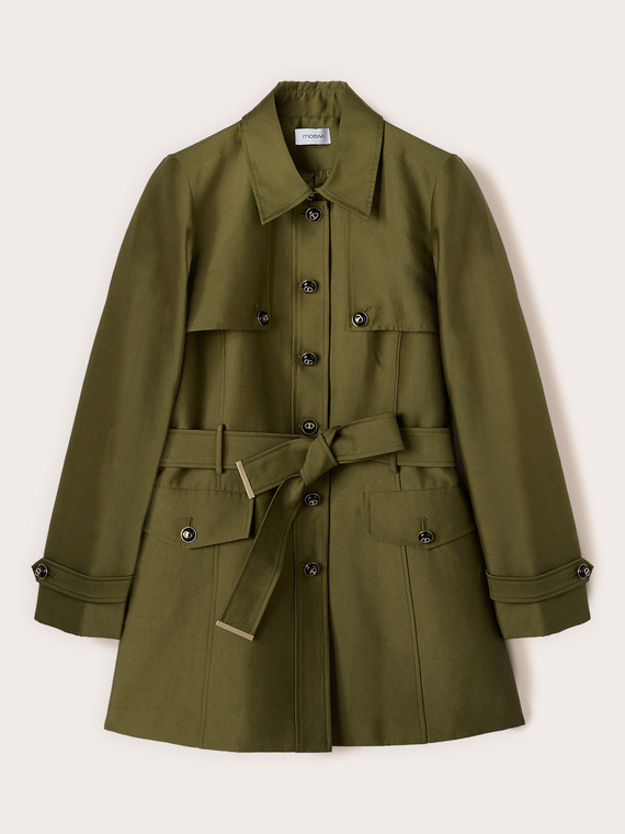 Trenchcoat aus Baumwollmischung mit G&uuml;rtel