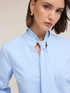 Camicia misto cotone con fiocco e micro strass image number 3