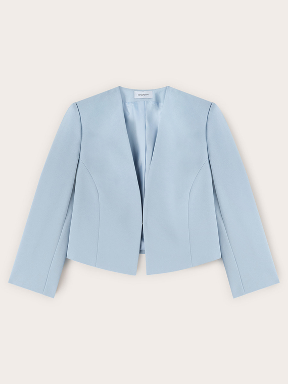 Structured jacket in cady crepe