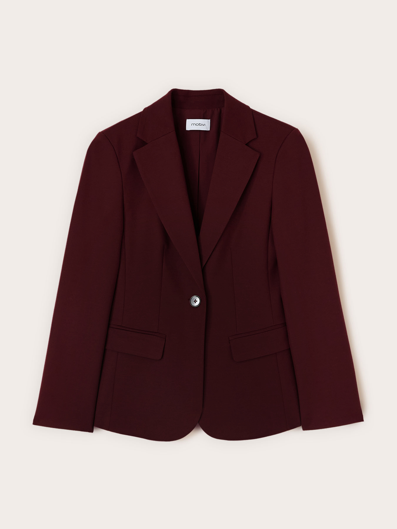 Single-breasted cotton viscose blazer image number 4