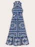 Foulard patterned chemisier dress image number 5