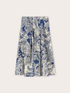 Pleated jacquard skirt with pockets image number 3