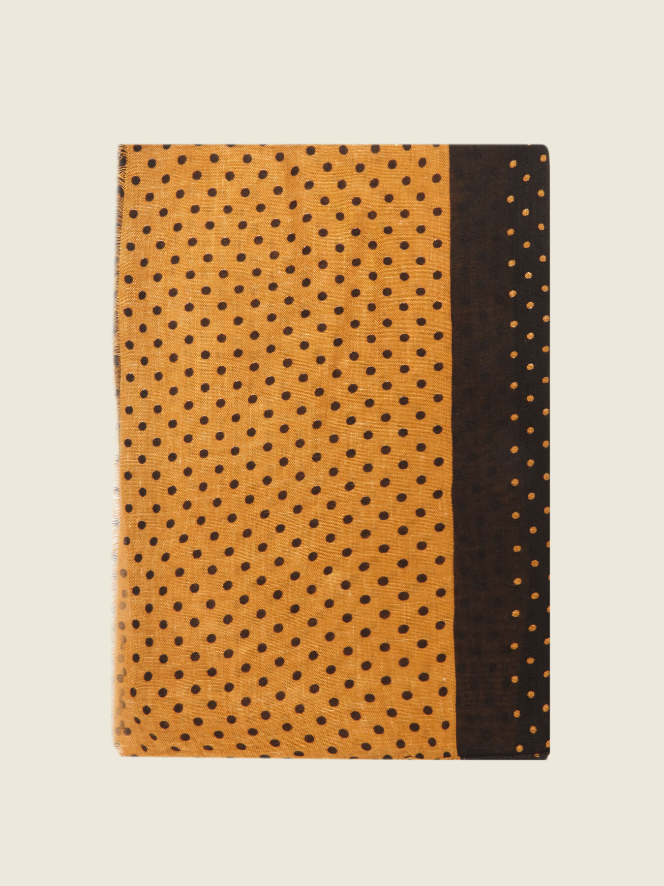 Two-tone polka dot scarf image number 0