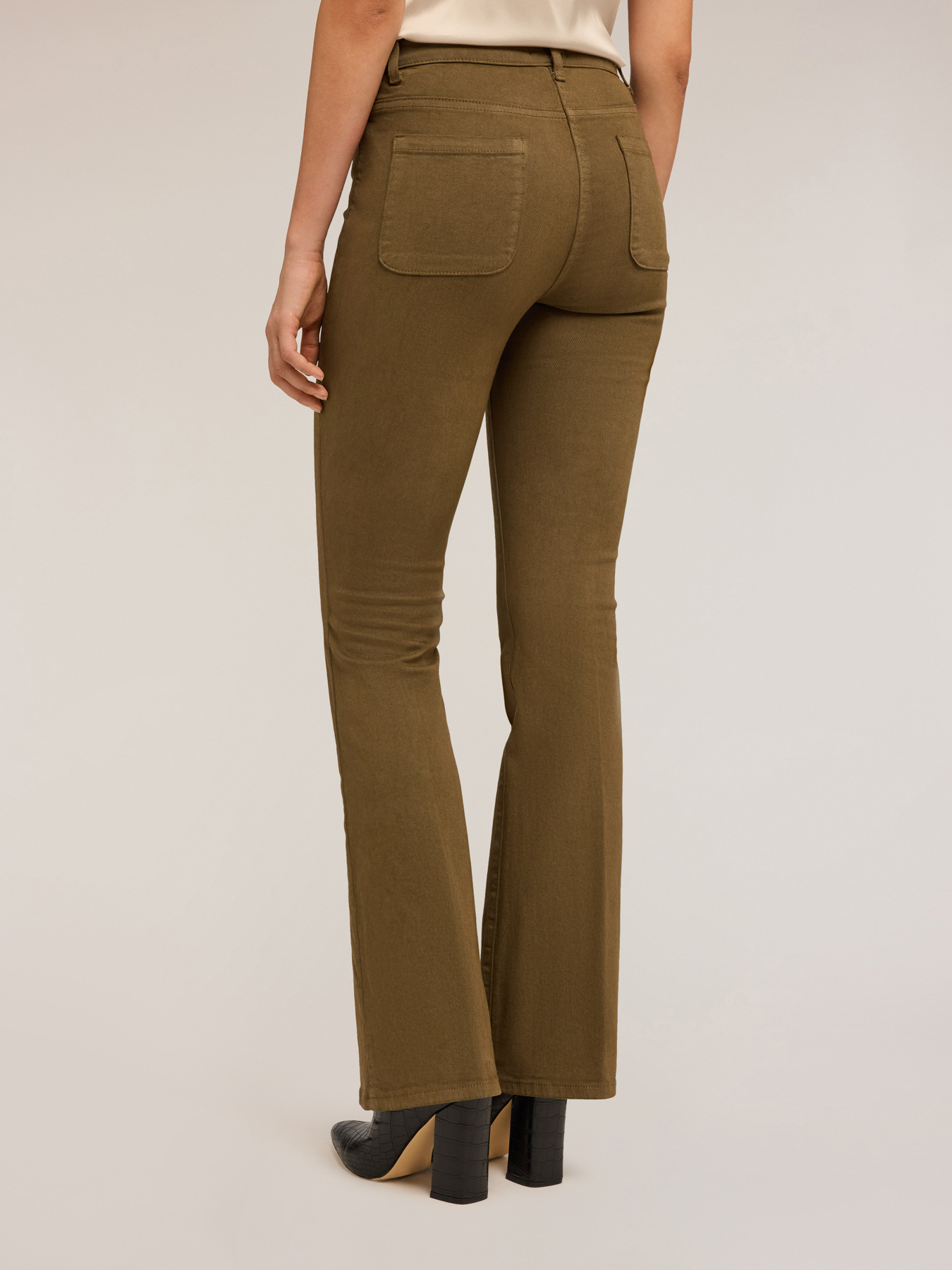 Pantalon flare en drill de coton image number 1