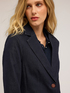 Single-breasted denim blazer jacket image number 2