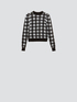 Crew-neck sweater with chequered pattern image number 3