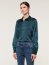 Solid colour satin shirt image number 0