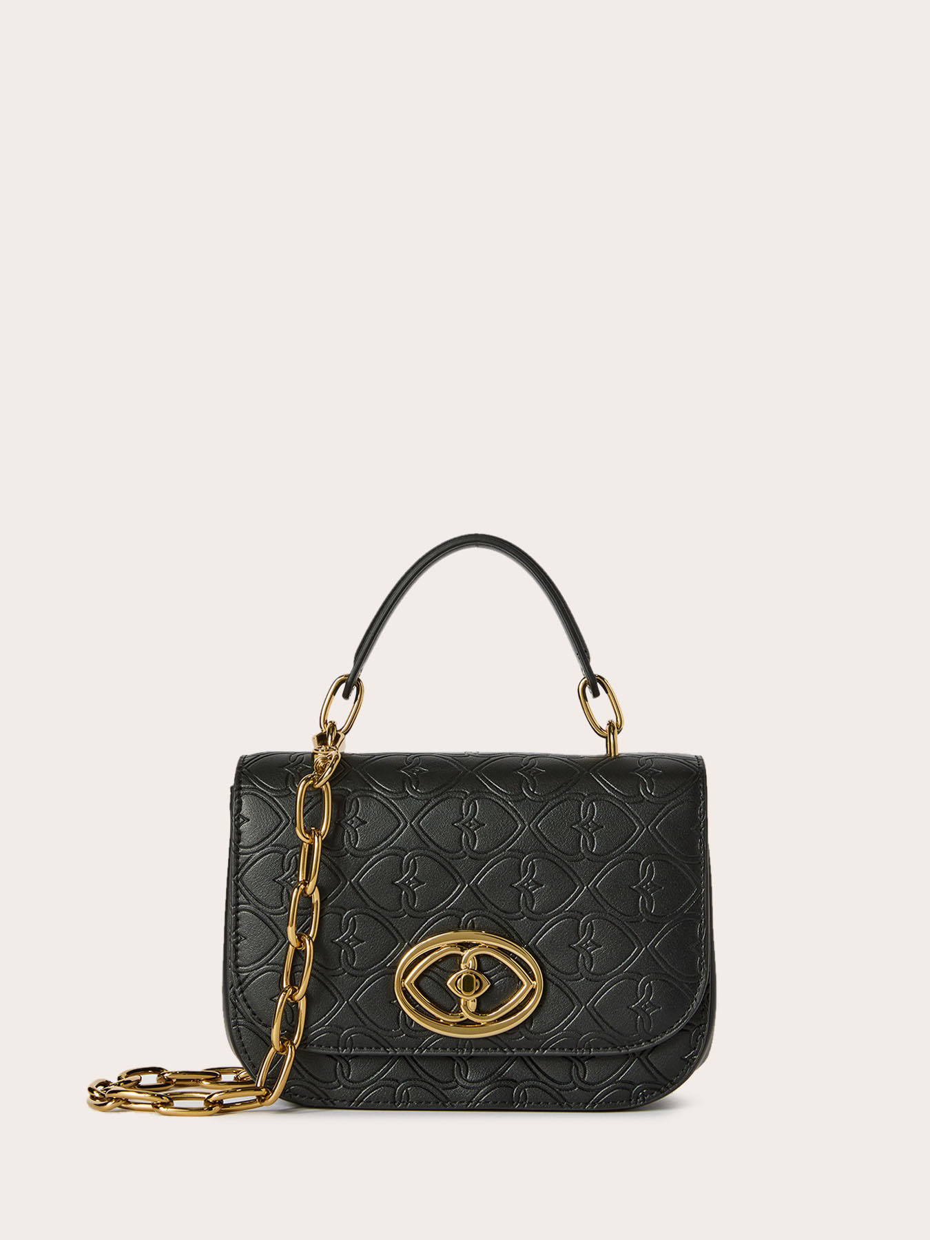 Shoulder bag in tessuto spalmato con stampa incisa image number 1