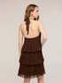 Short pleated ruffled dress image number 1