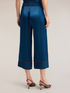 Cropped satin trousers with contrasting trim image number 1
