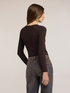 Pull c&ocirc;tel&eacute; en tricot fin lurex image number 1