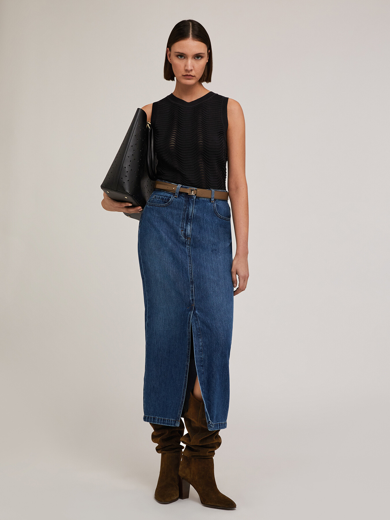 Top in maglia punto mosso image number 0