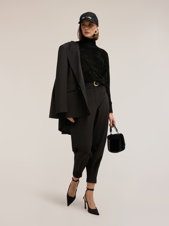 Chenille turtleneck sweater