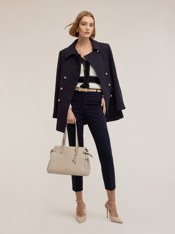 Double-breasted wool coat