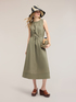 Drawstring dress in poplin image number 2