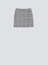 Chequered pattern yarn-dyed mini skirt image number 3