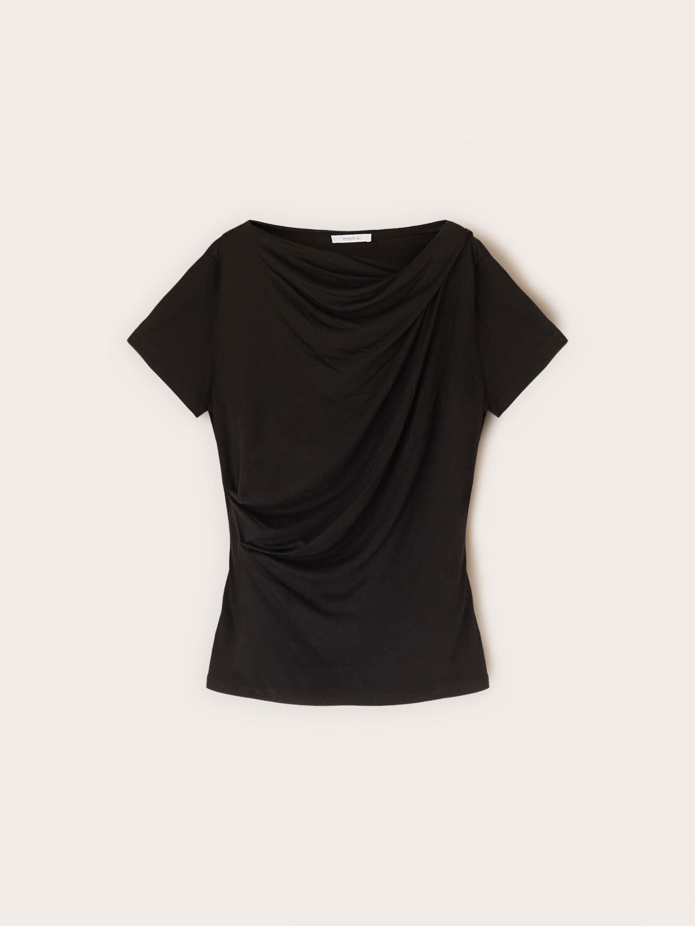 Tricou din jersey cu drapaj image number 4