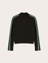Wool-silk blend turtleneck with contrast bands image number 4