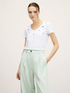T-shirt scollo a v con ricamo di pietre image number 0
