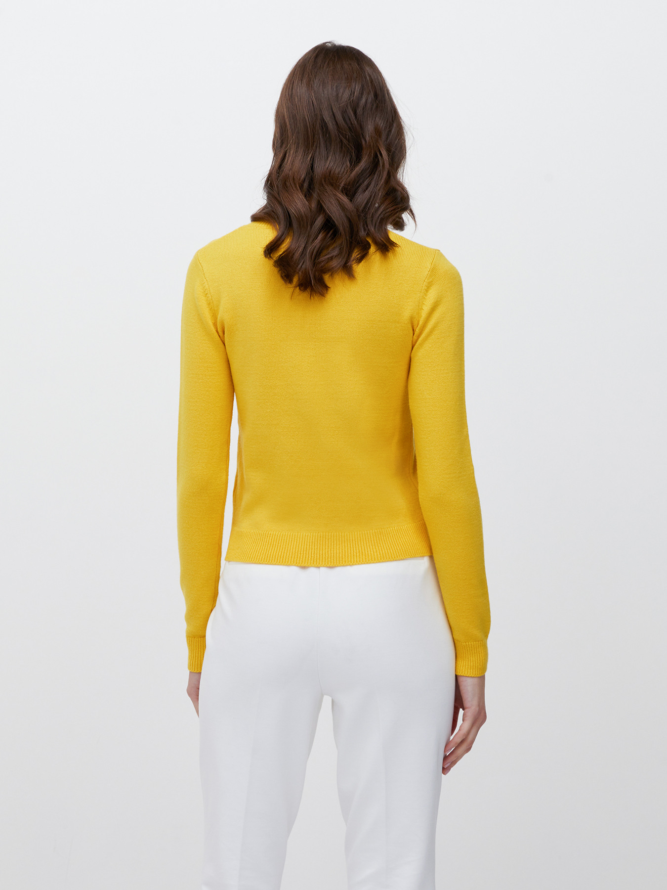 Jersey de cuello redondo con texto jacquard image number 1