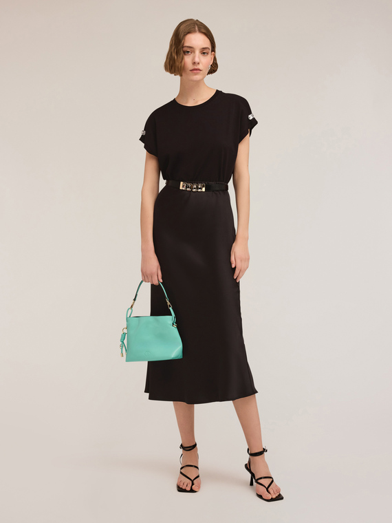 Motivi T-shirt kimono con pietre sulle maniche Donna, Nero, Taglia S