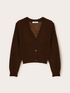 Perforated knit mohair blend cardigan image number 4