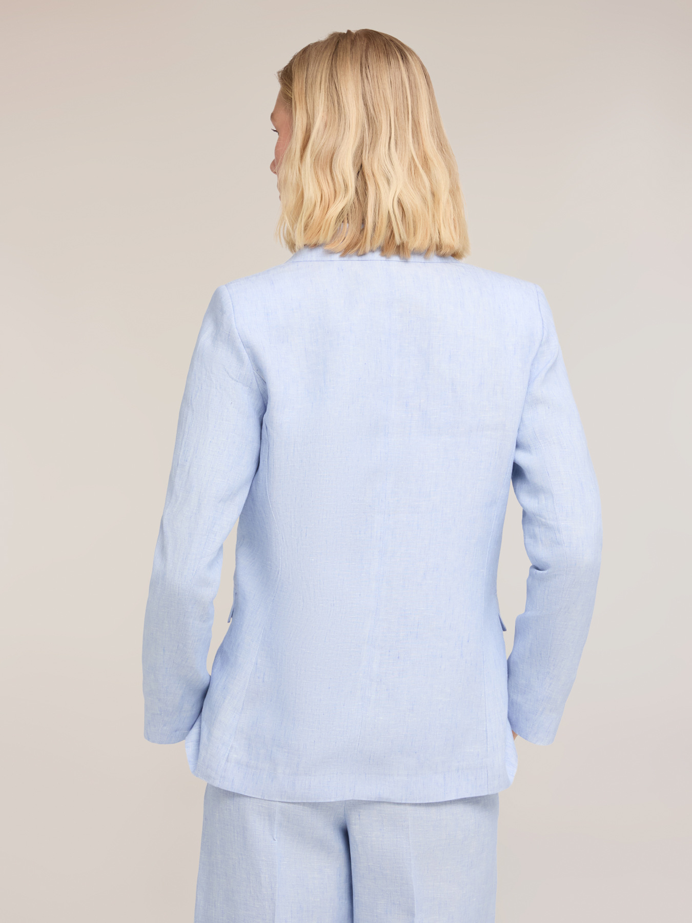 Blazer crois&eacute; en lin image number 1