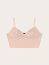 Crop top in tulle with micro-rhinestones image number 4