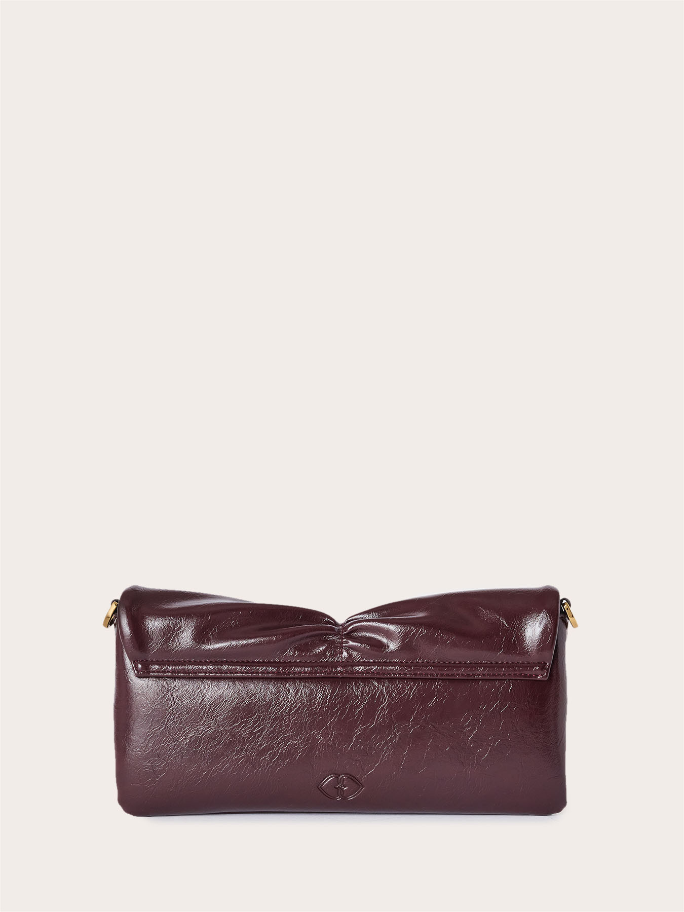 Flat clutch with draped flap and chain image number 1