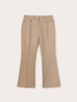 Pantaloni kick flare in drill di cotone image number 3