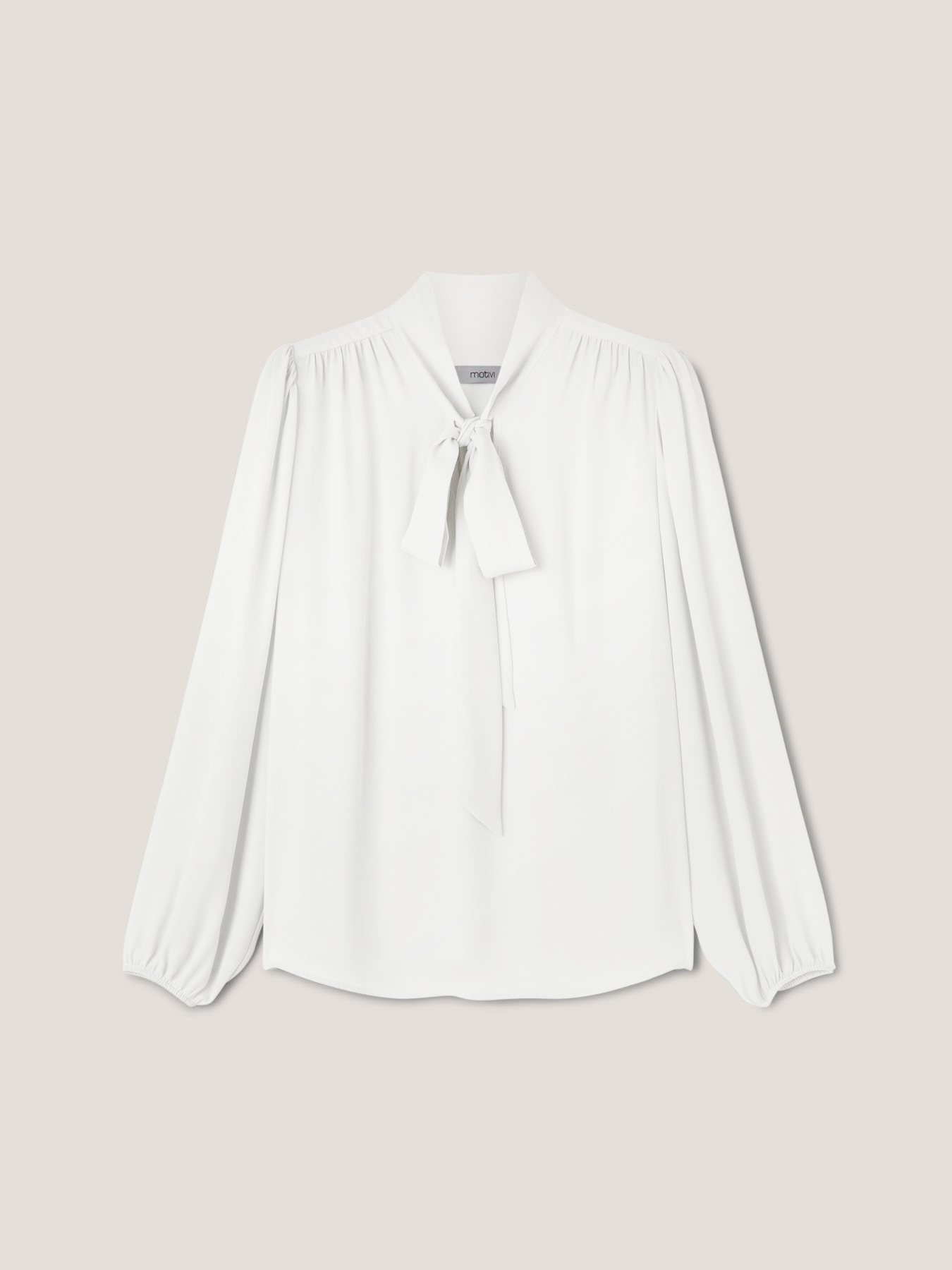 Blusa con fiocco maniche lunghe image number 3