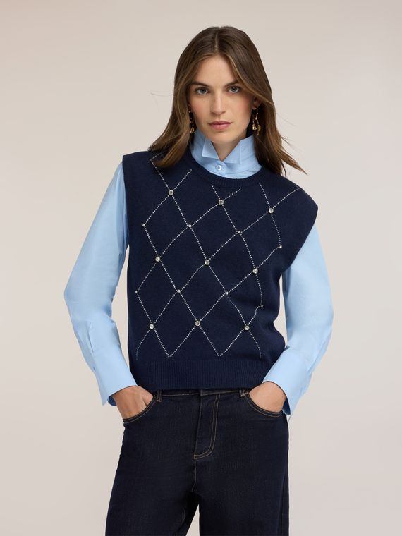 Weste aus Kaschmir-Mix mit Argyle-Muster