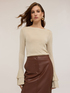 Lurex sweater with ruffled sleeves image number 0