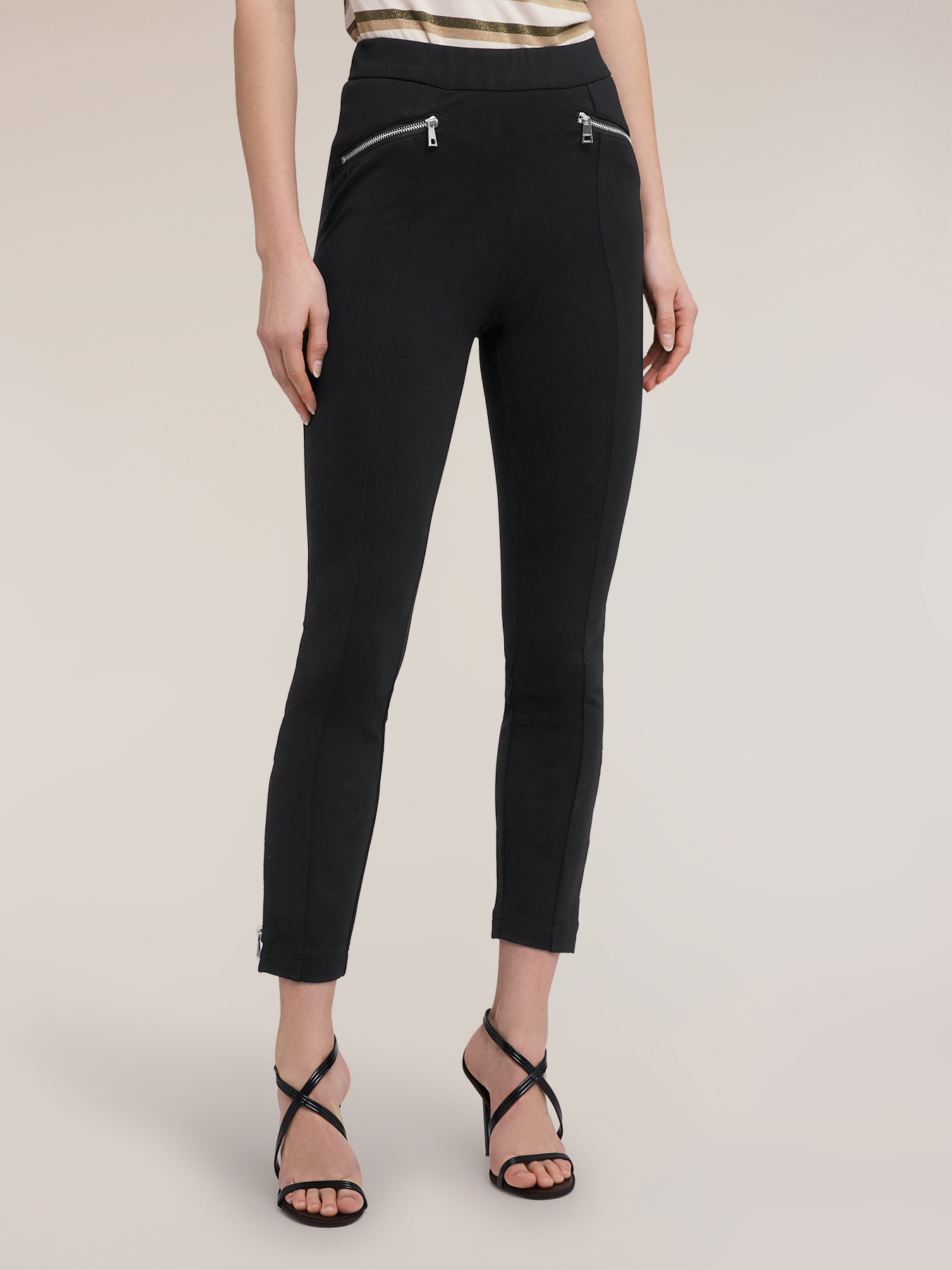Pantalon slim en point de Milan image number 2