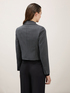 Short pinstripe jacket with crystals image number 1
