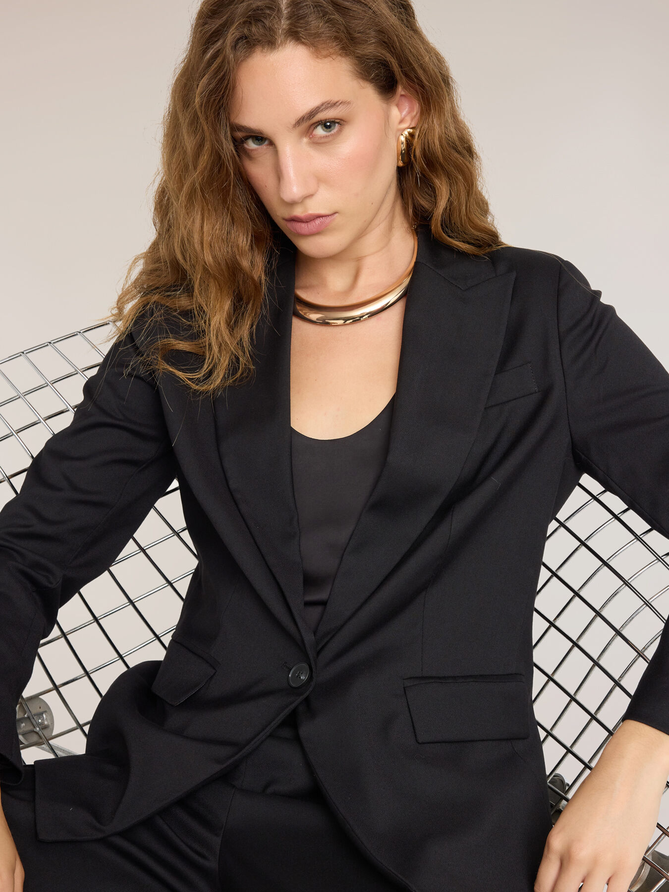 Einreihiger Blazer aus Cady image number 3