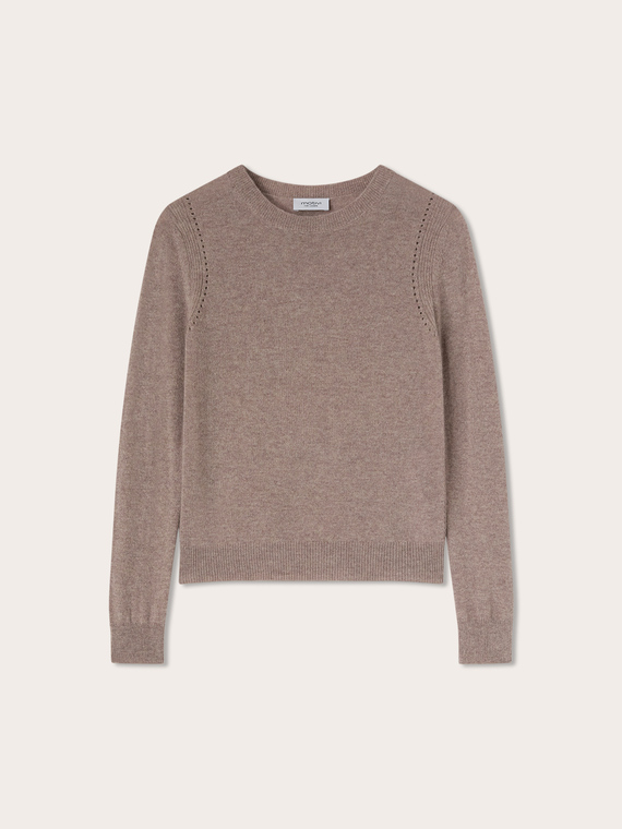 Heavy cashmere crew neck sweater
