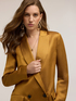 Veste structur&eacute;e double boutonnage en m&eacute;lange de lin image number 3