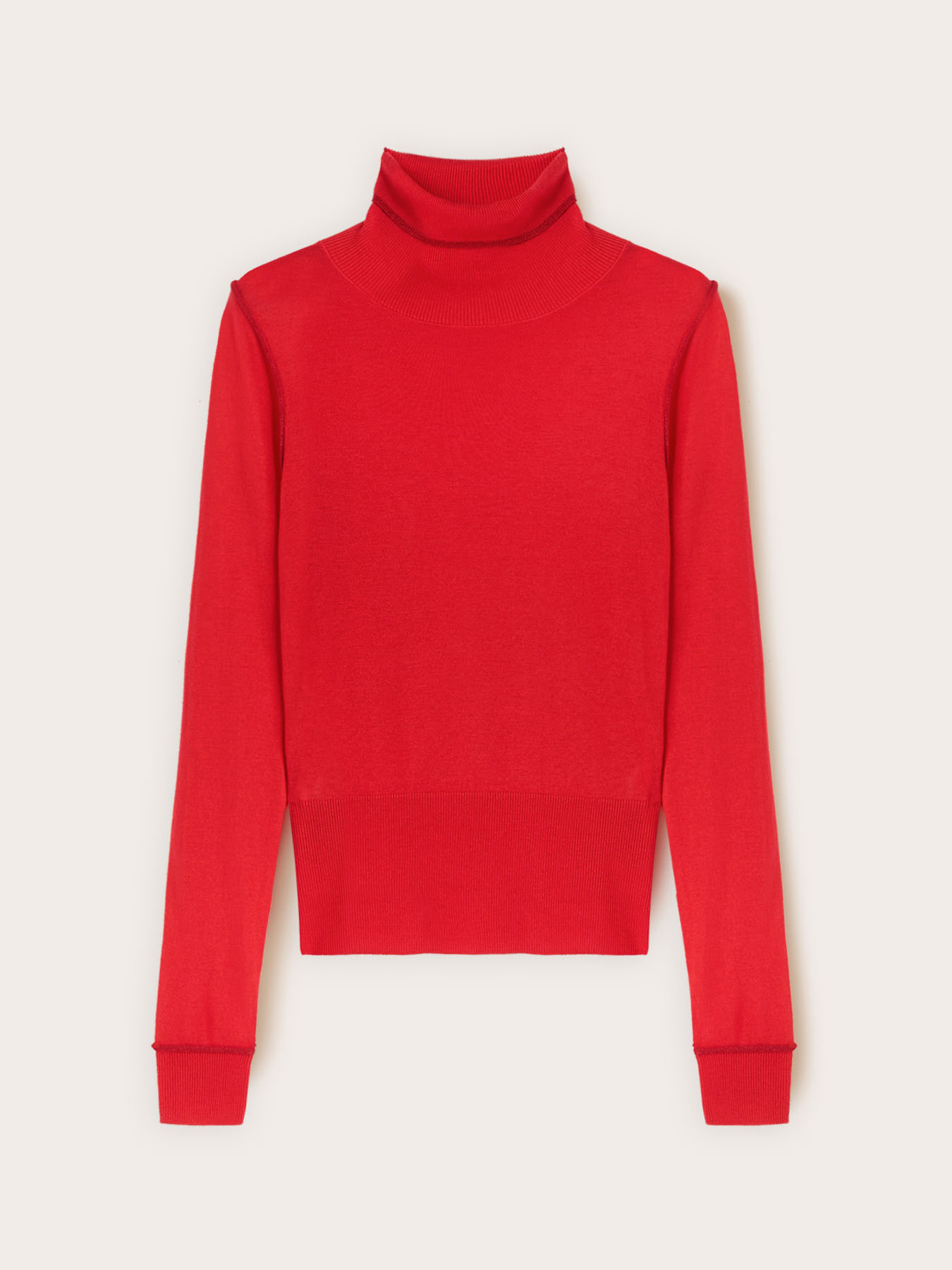 Turtleneck sweater in silk blend image number 5