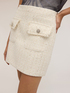 Falda corta de tweed con lurex image number 3