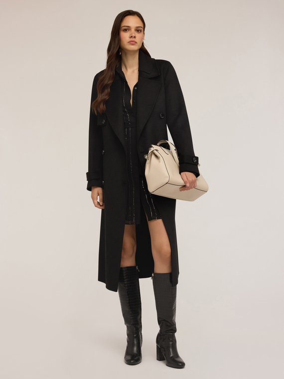 Wool blend trench coat