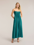 Long pleated dress in lurex jersey image number 2