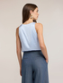 Wide shoulder satin top image number 1