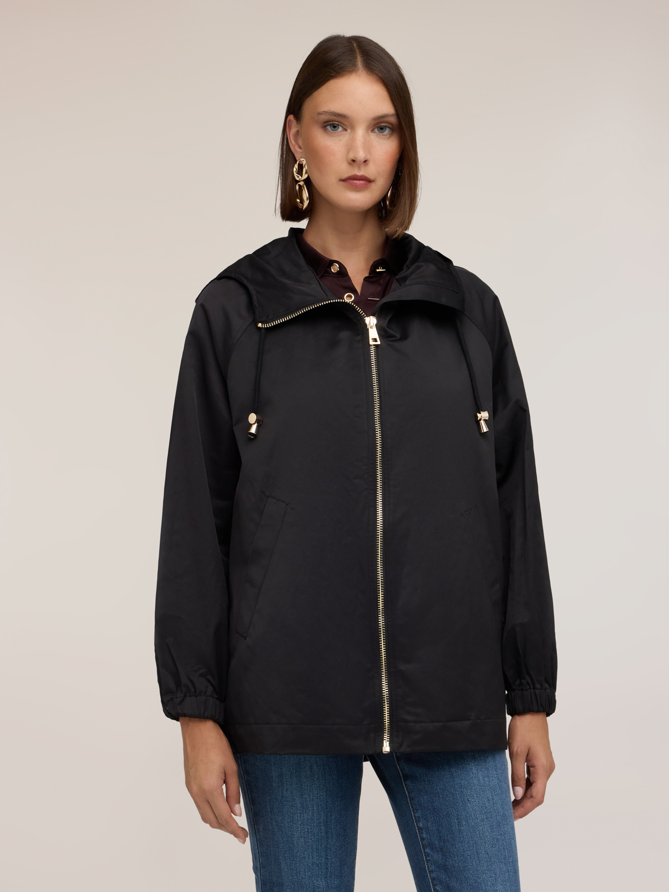 Parka de mezcla de algod&oacute;n con capucha image number 0