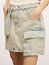 Cross-dyed denim skirt with pockets image number 2