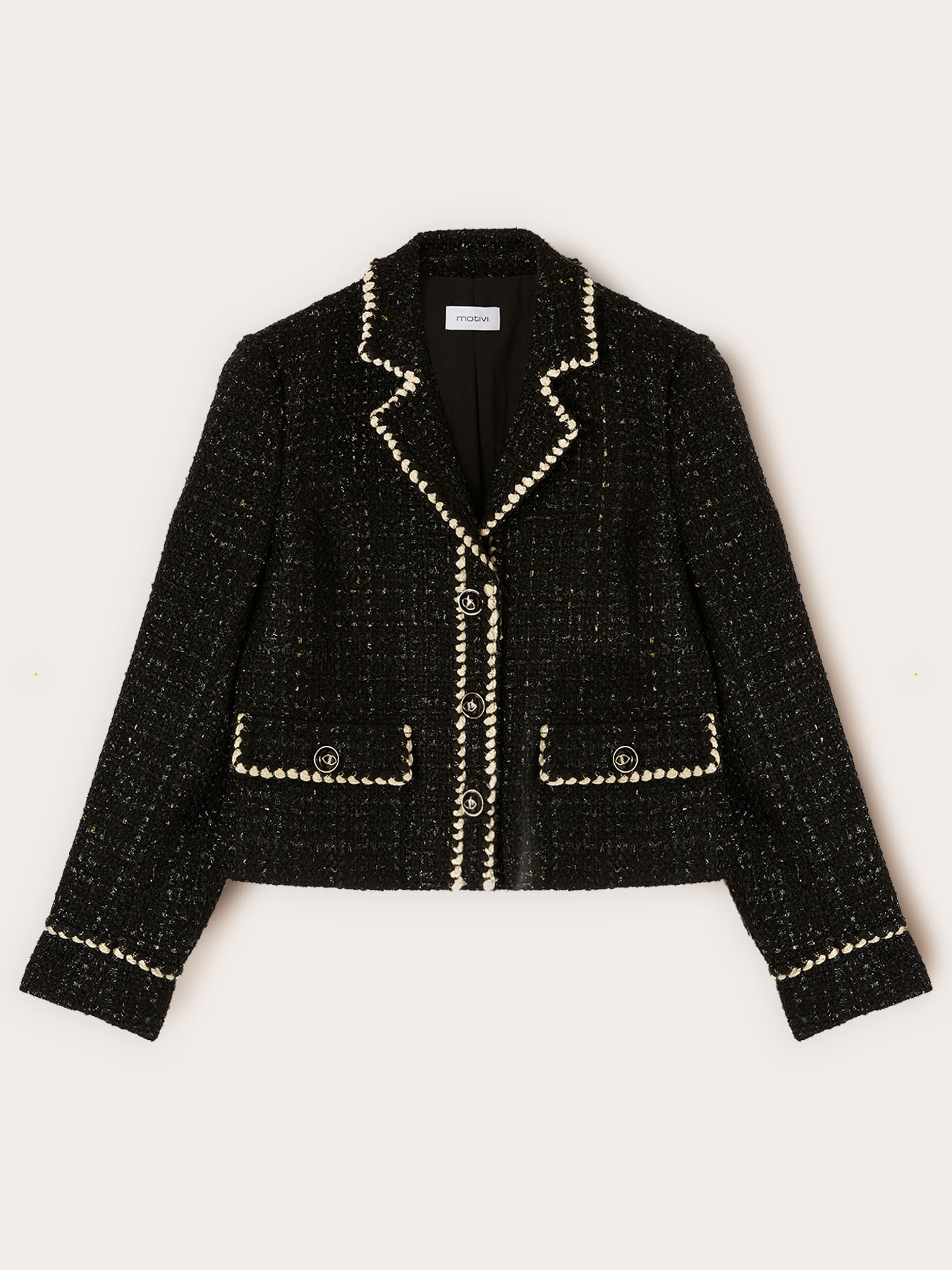 Boucl&eacute; jacket with trim image number 4