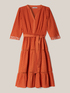 Midi-Kleid aus St. Galler Spitze mit Henley-Ausschnitt image number 3