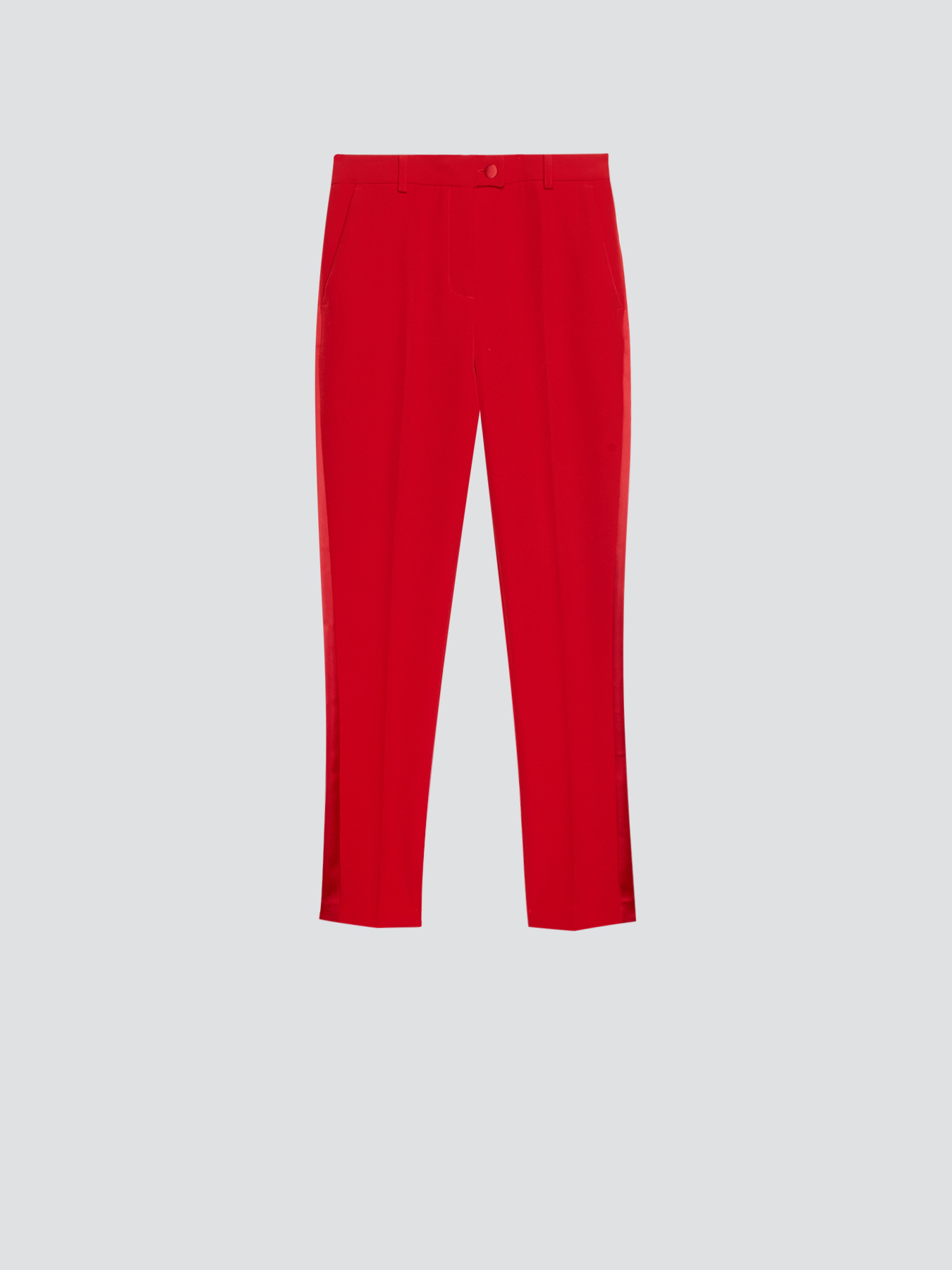 Pantaloni regular tinta unita image number 3