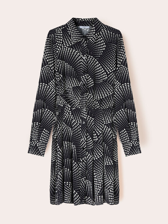 Heart-patterned shirtdress